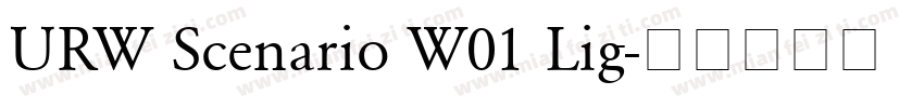 URW Scenario W01 Lig字体转换